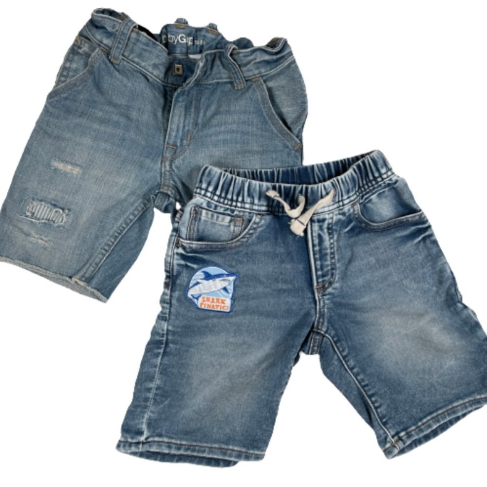 2 Pairs Gap Boys Denim Shorts sz 5